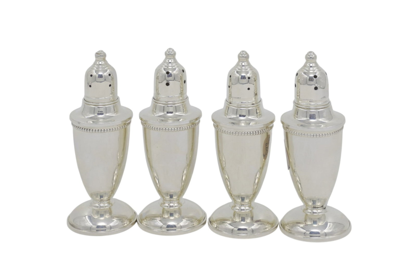 4 PC EMPIRE STERLING SILVER SALT & PEPPER SHAKERS (1 of 3)