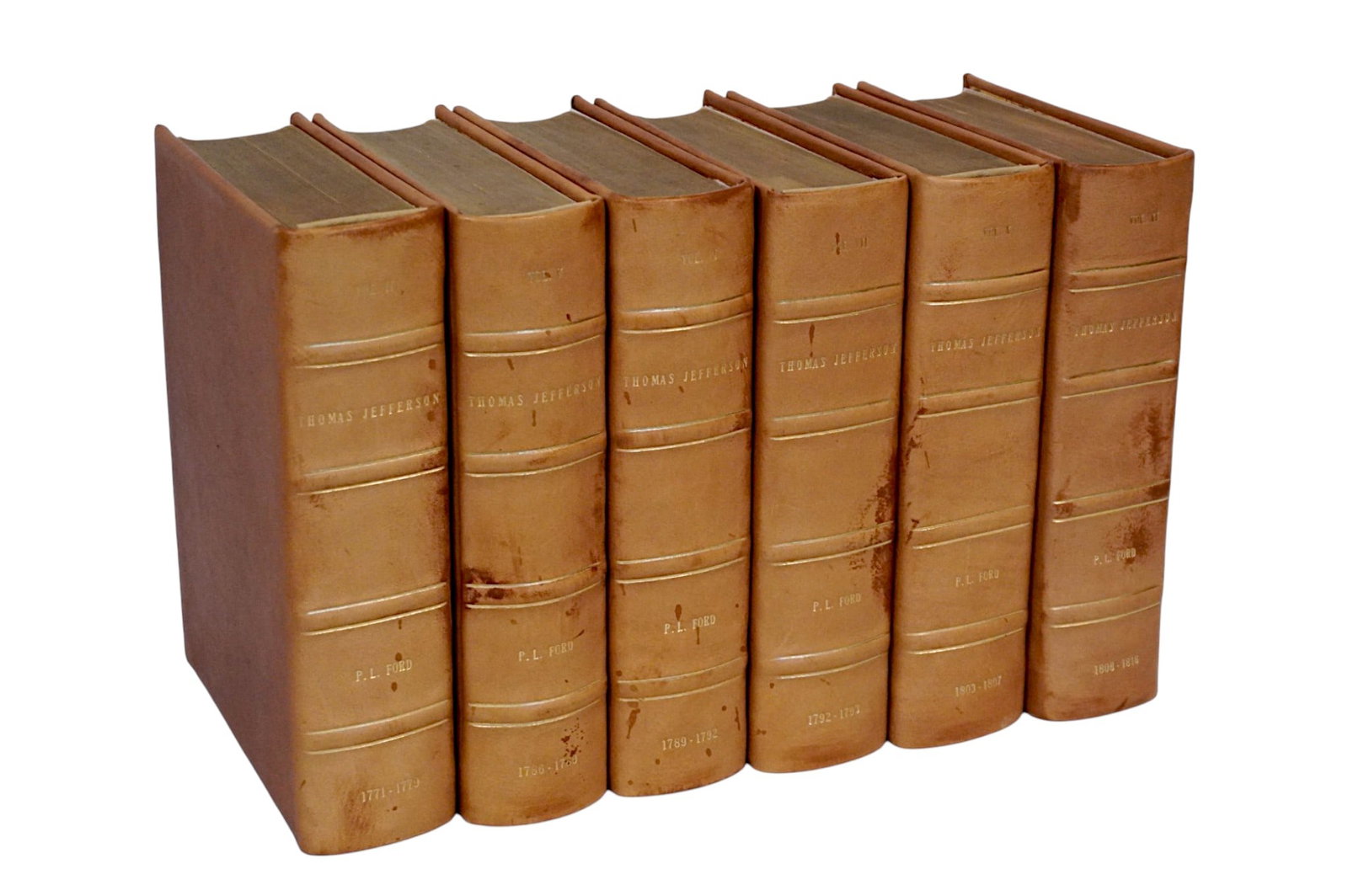 THE WORKS OF THOMAS JEFFERSON 1904 THE CONNOISSEURS FEDERAL EDITIONS, 6 VOLUMES (1 of 9)