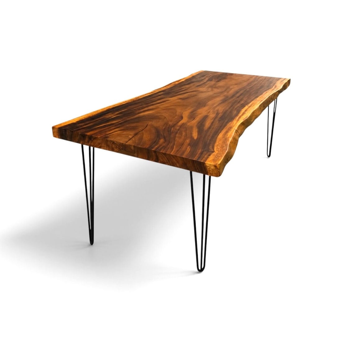 CUSTOM LIVE EDGE MONKEY POD SLAB DINING TABLE (1 of 3)