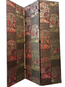 VINTAGE FOLDING PERSIAN 3 PANEL SCREEN