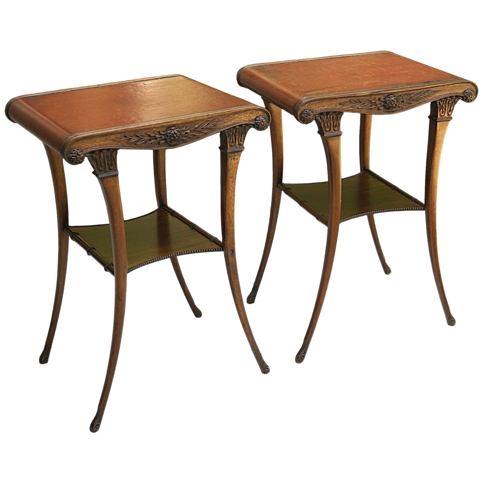PAIR MATCHING HOLLYWOOD REGENCY SIDE TABLES ZANGERLE (1 of 8)