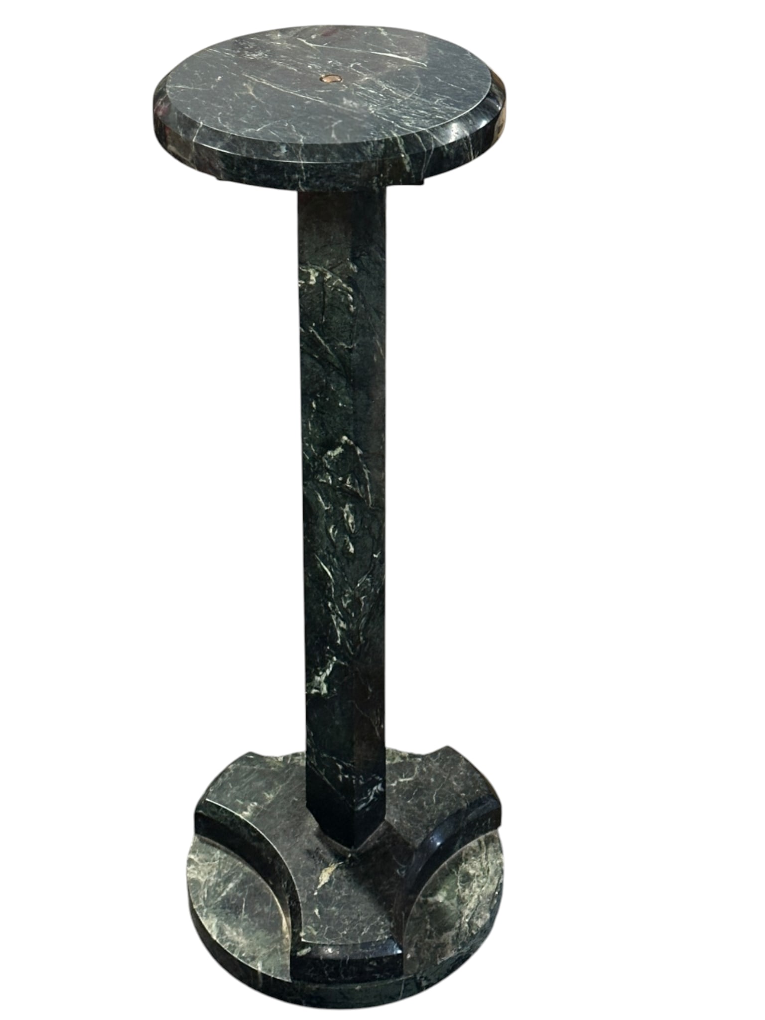 ART DECO ITALIAN VERDE MARBLE PEDESTAL (1 of 3)