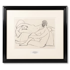 PICASSO MAN AND WOMAN LITHO PRINTED & PUBLISHED 1980 PARIS