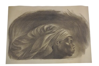 CHARLES WHITE 1965 "JUBA" LITHOGRAPH SIGNED