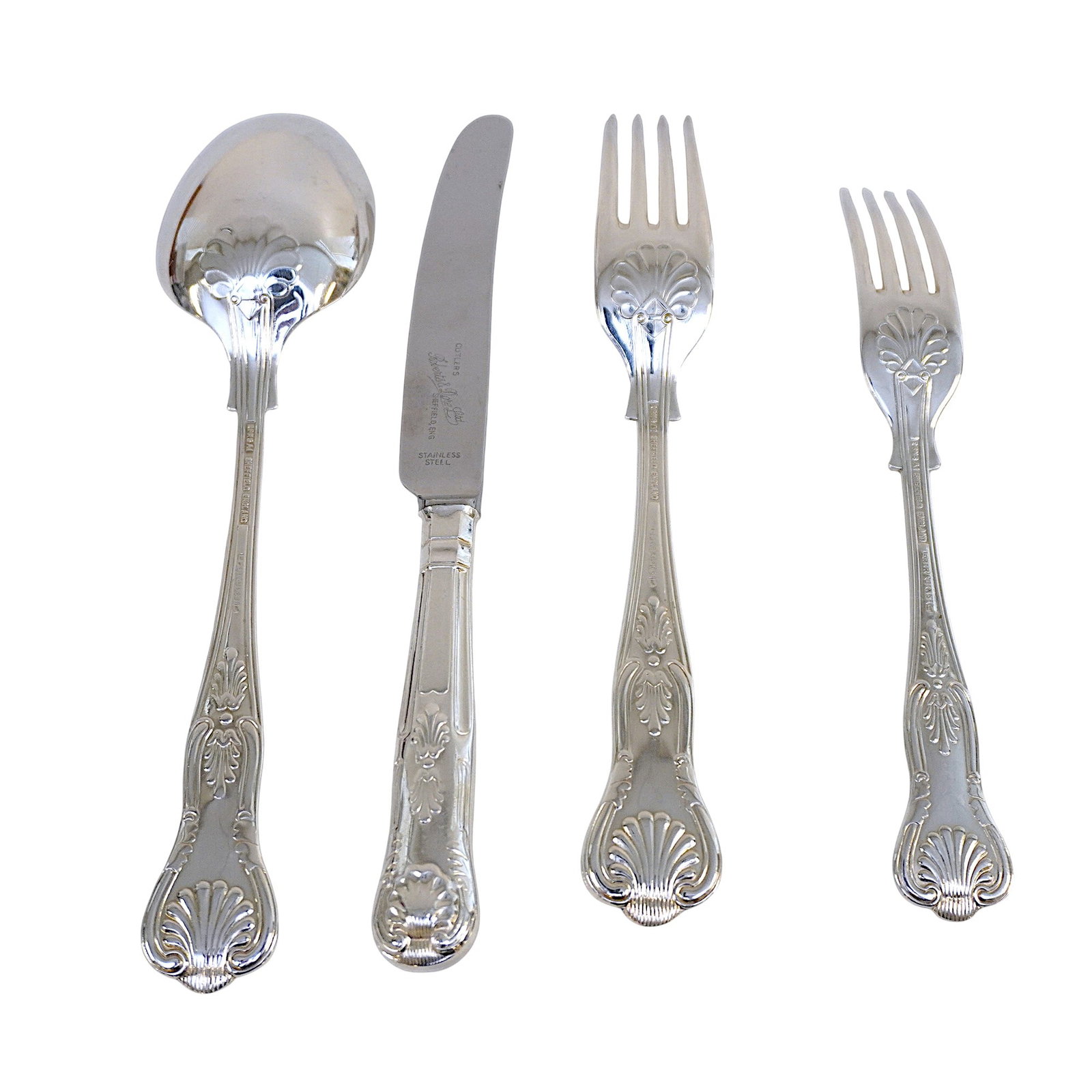 ROBERTS & DORE SHEFFIELD KINGS PATTERN FLATWARE - 3