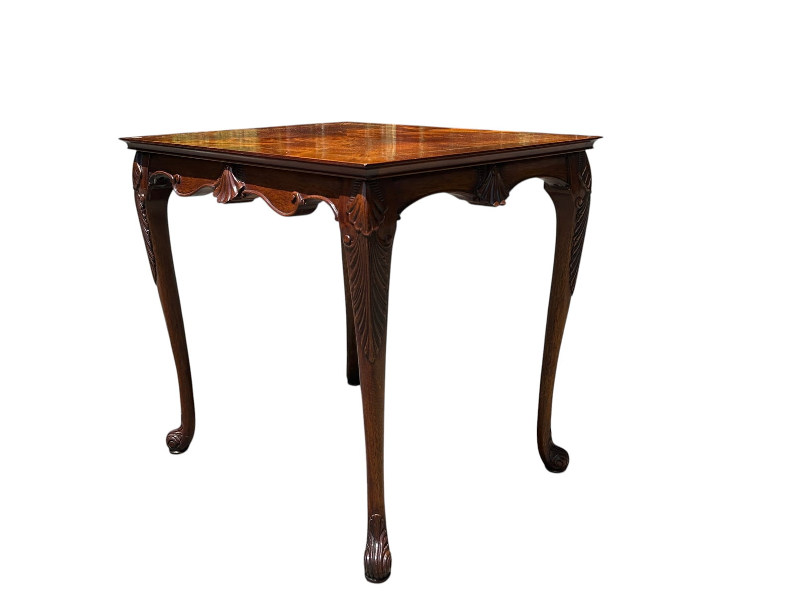 BOOKMATCHED FLAME MAHOGANY SIDE TABLE - 6