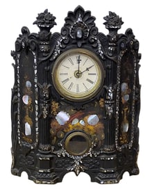 TERHUNE & EDWARDS GOTHIC REVIVAL MOP CAST IRON CLOCK