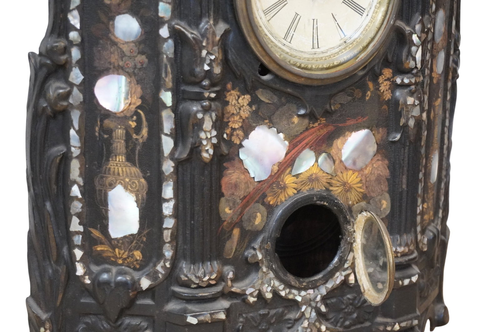 TERHUNE & EDWARDS GOTHIC REVIVAL MOP CAST IRON CLOCK - 4