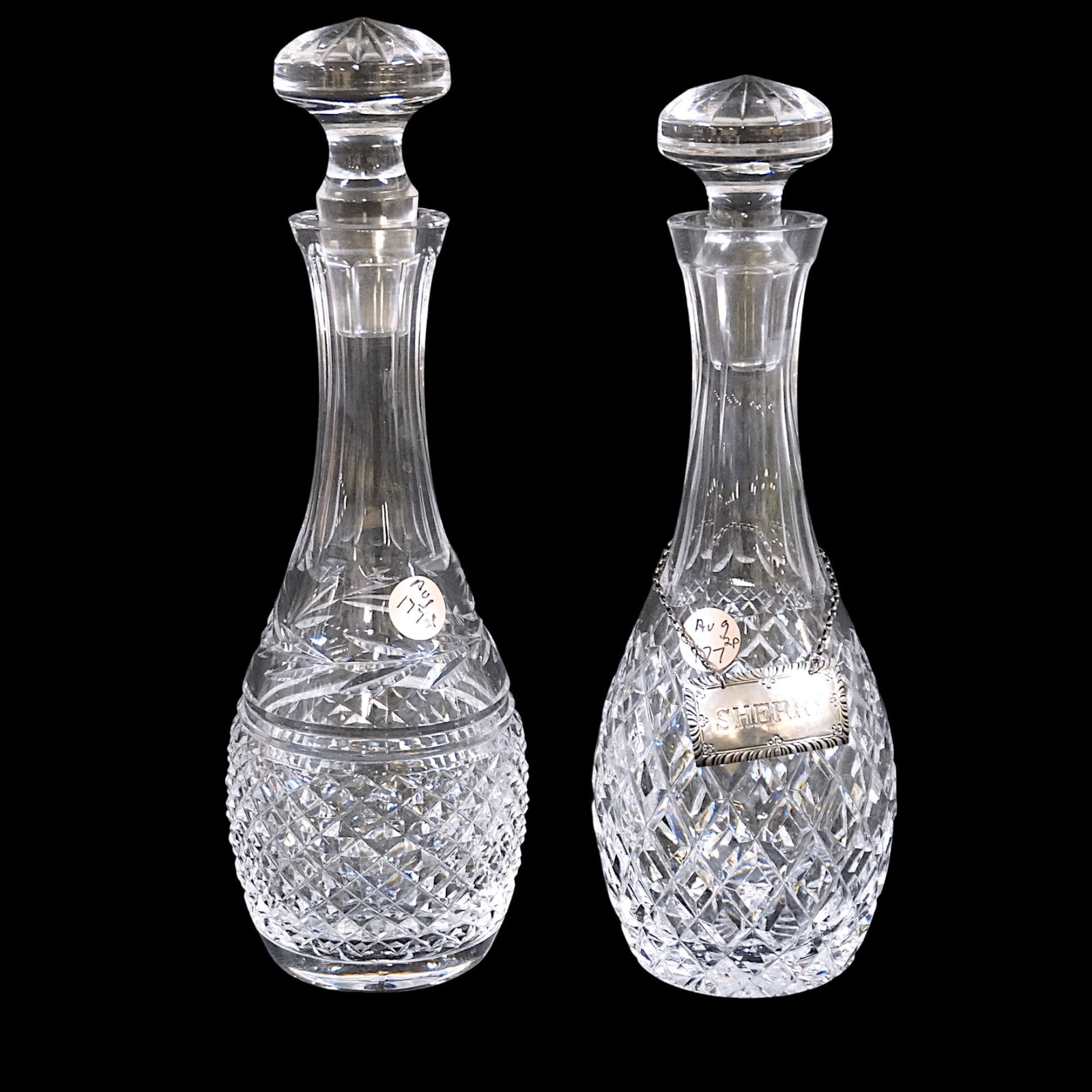 2 WATERFORD CRYSTAL DECANTERS COMERAGH & GLANDORE (1 of 2)