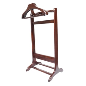 20th c MAHOGANY VALET STAND