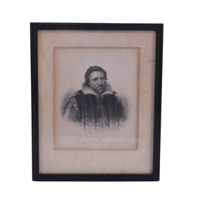 ANTIQUE ENGRAVING OF BEN JOHNSON FROM DIMOCK GALLERY