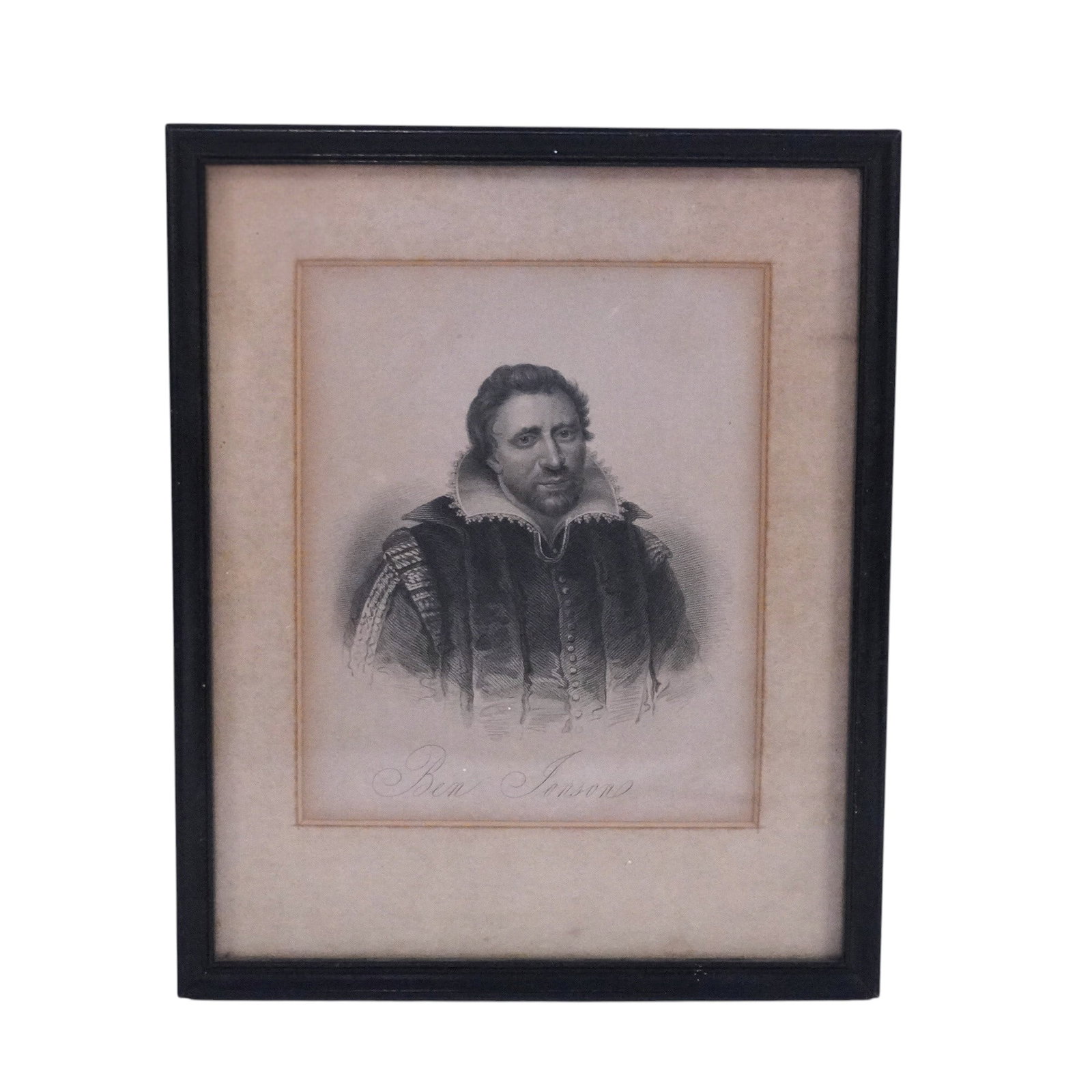 ANTIQUE ENGRAVING OF BEN JOHNSON FROM DIMOCK GALLERY (1 of 4)