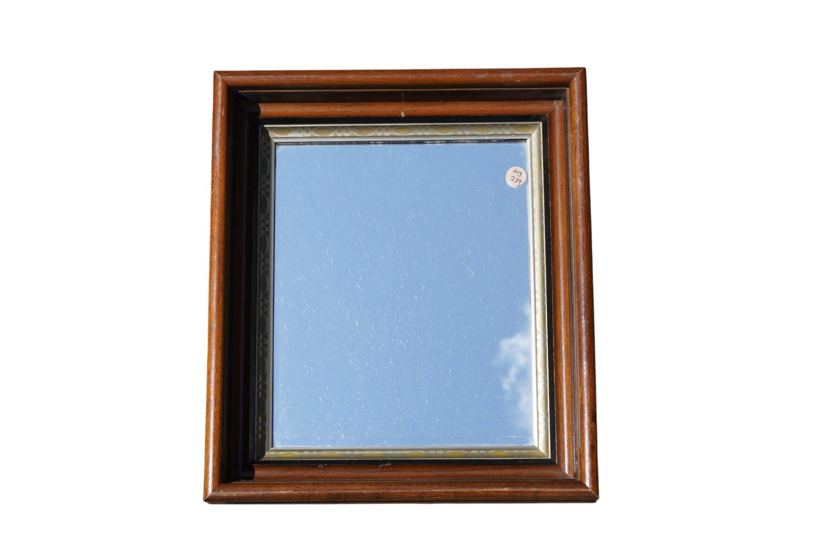 ANTIQUE SHADOW BOX FRAME MIRROR - 2