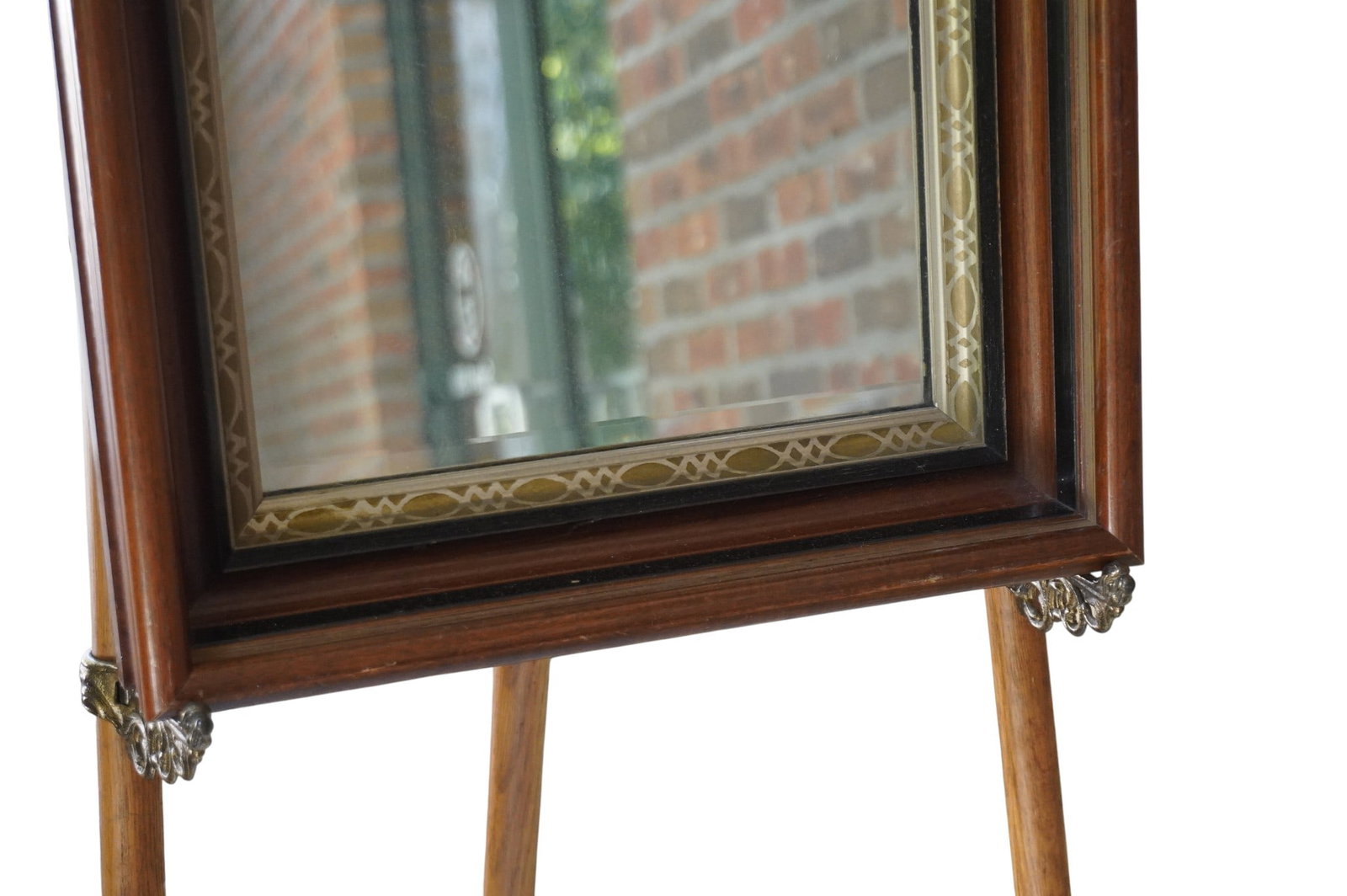 ANTIQUE SHADOW BOX FRAME MIRROR - 4