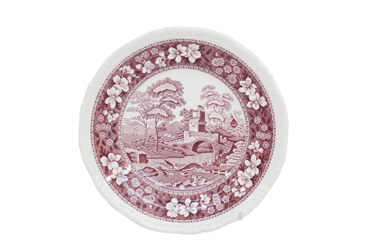 VINTAGE COPELAND SPODE "SPODE'S TOWER" ENGLAND SALAD PLATES - 8 PIECES: Vintage Copeland Spode "Spode's Tower" England Salad Plates. 8 Pieces. Each measures approx. 7.75" in dia. and total lot weight is 4 lbs 13 oz. Provenance: A East Bay Street, Charleston SC Private Est