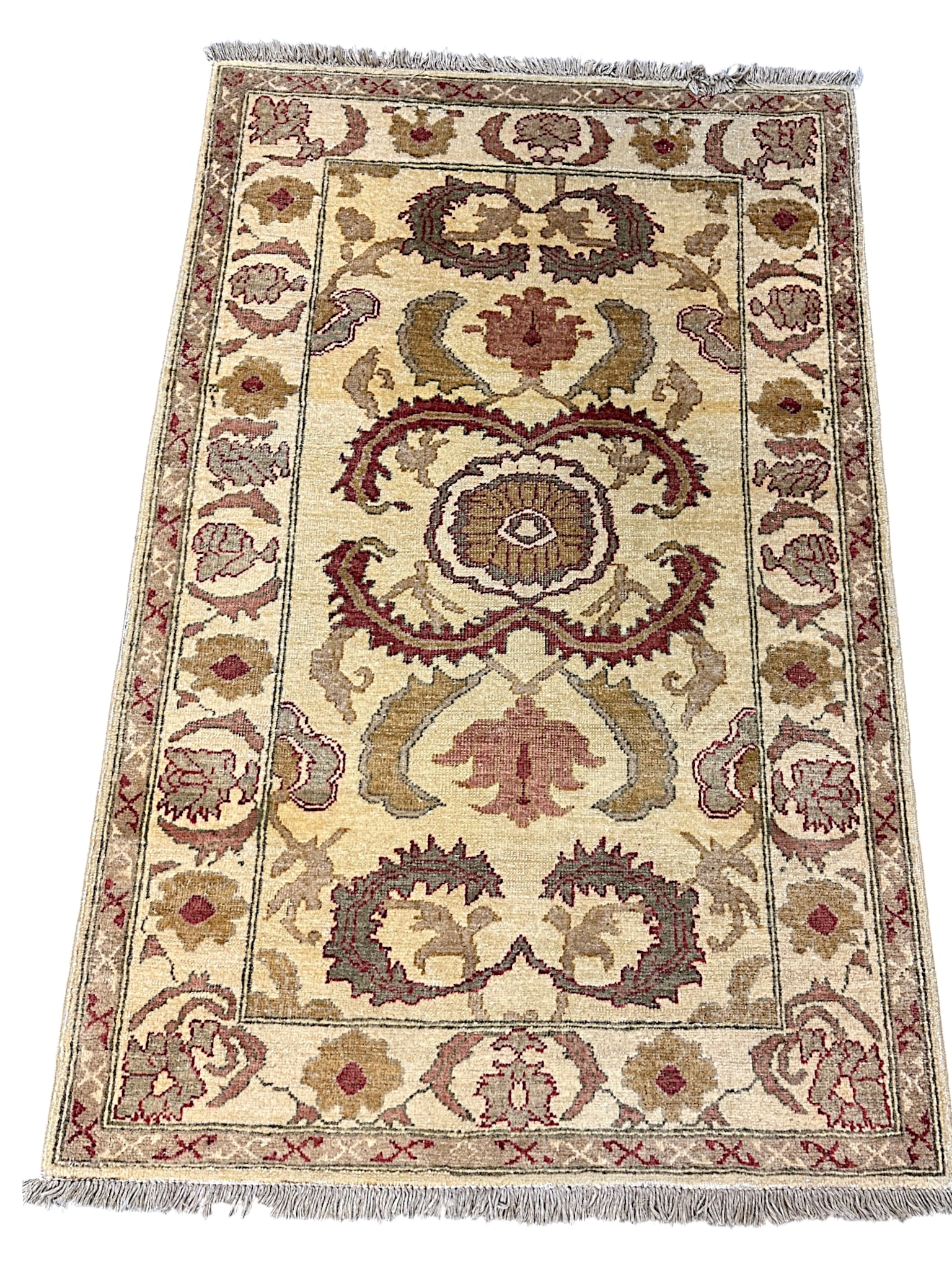 VINTAGE TURKISH OUSHAK RUG 5 ft (1 of 4)