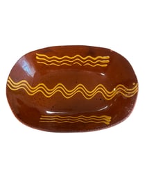 LESTER P. BREINGINGER SIGNED PENNSYLVANIA REDWARE PLATTER