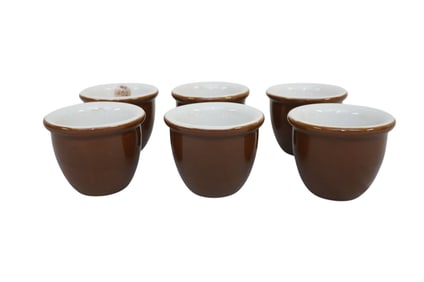 SET OF 6 HALL POTTERY CUSTARD CUPS