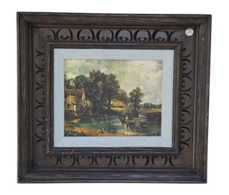 VINTAGE PRINT ON CANVAS THE HAY WAIN by JOHN CONSTABLE