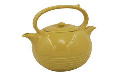 DOUBLE SPOUTED VINTAGE INVENTO HALL POTTERY TEAPOT