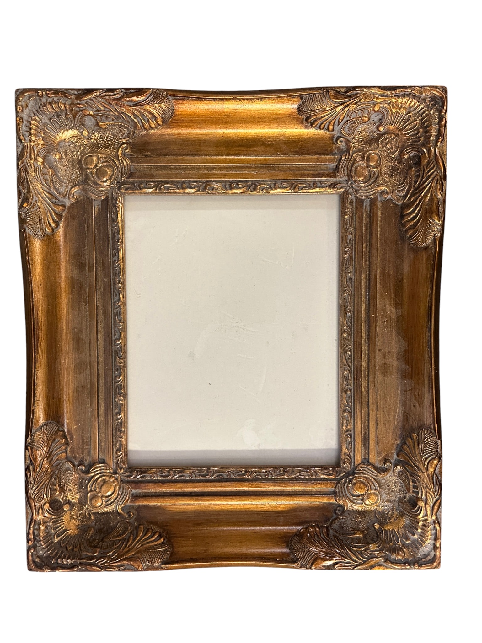 ORNATE BAROQUE STYLE PICTURE FRAME WITH GLASS (1 of 2)