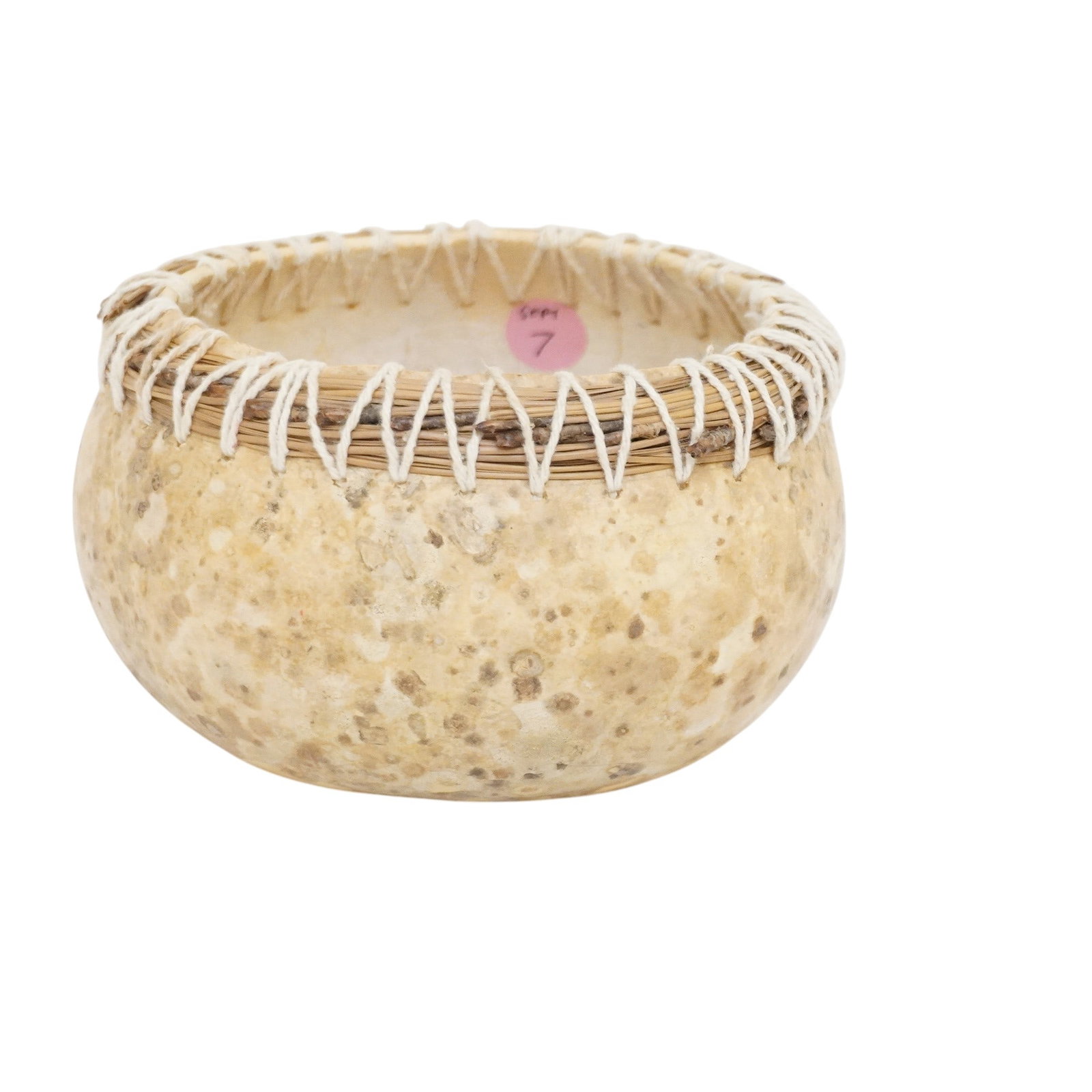 VINTAGE NATIVE AMERICAN PINE NEEDLE AND GOURD BOWL (1 of 4)