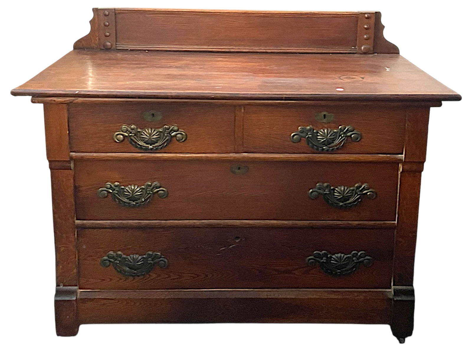 AMERICAN EASTLAKE OAK BUREAU DRESSER (1 of 4)