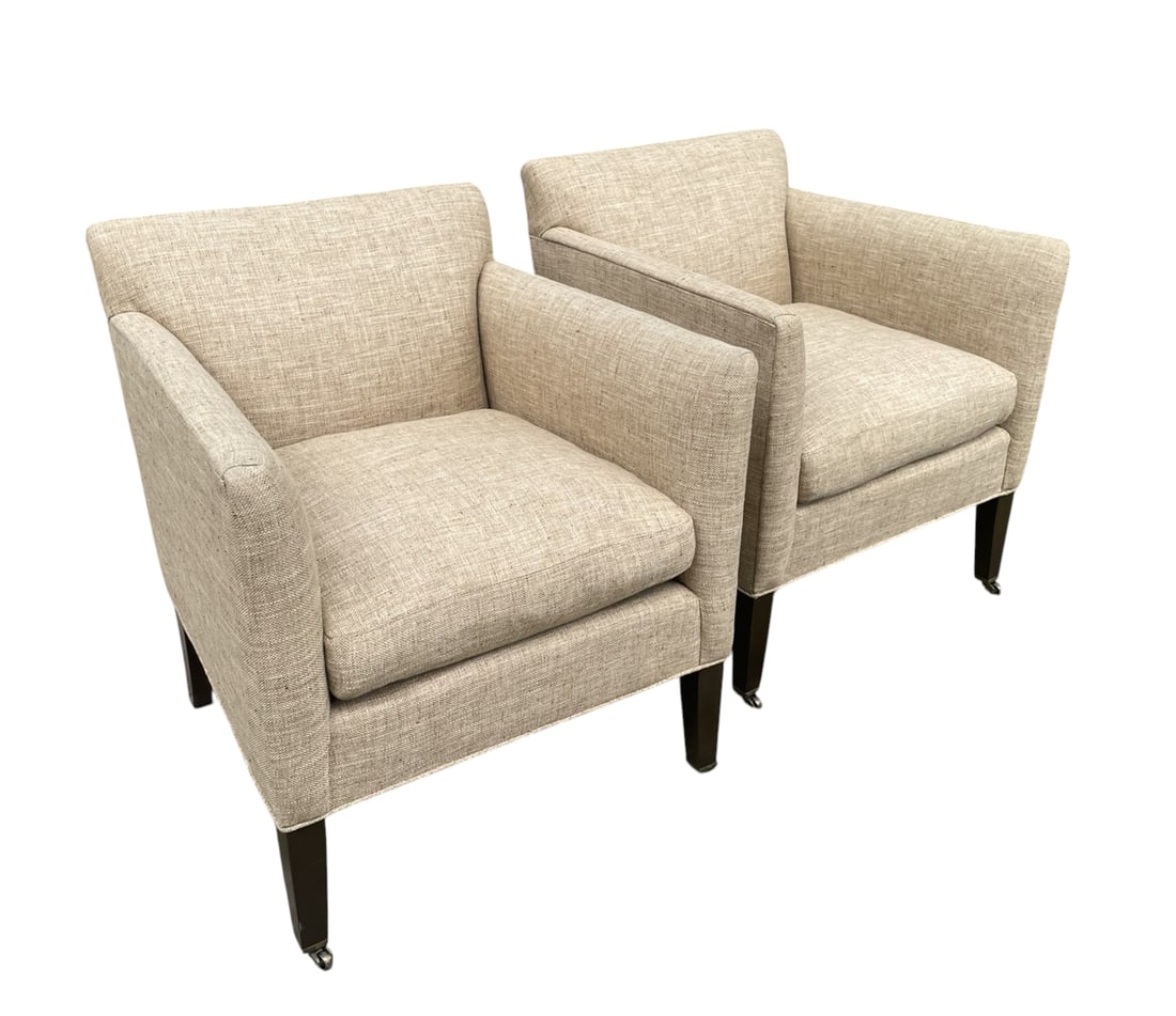 MATCHED PAIR ACQUISITIONS CONTEMPORARY LIBRARY CHAIRS (1 of 5)