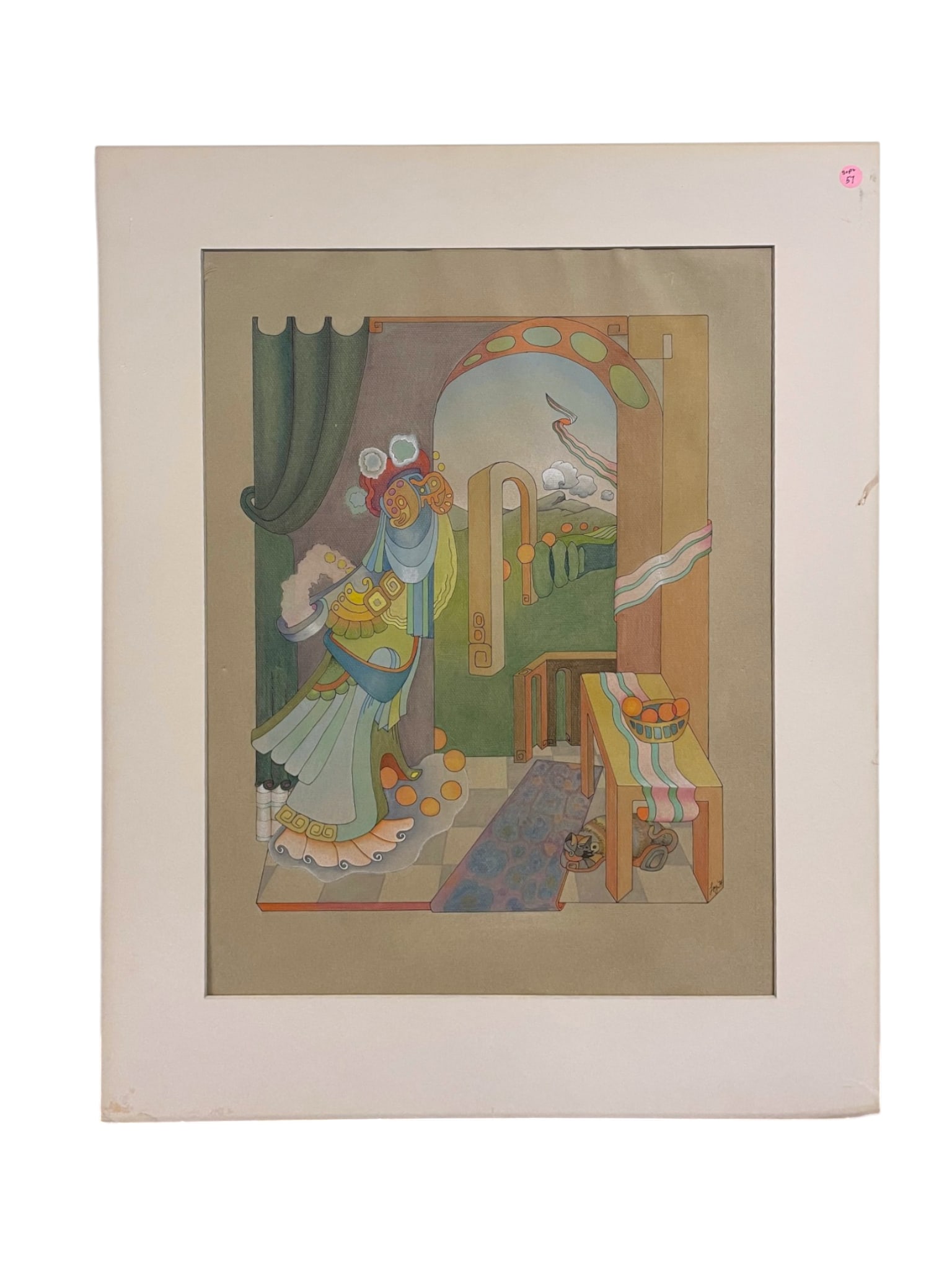 DENNIS LOY (1939-2012) ORIGINAL PEN & WATERCOLOR (1 of 4)