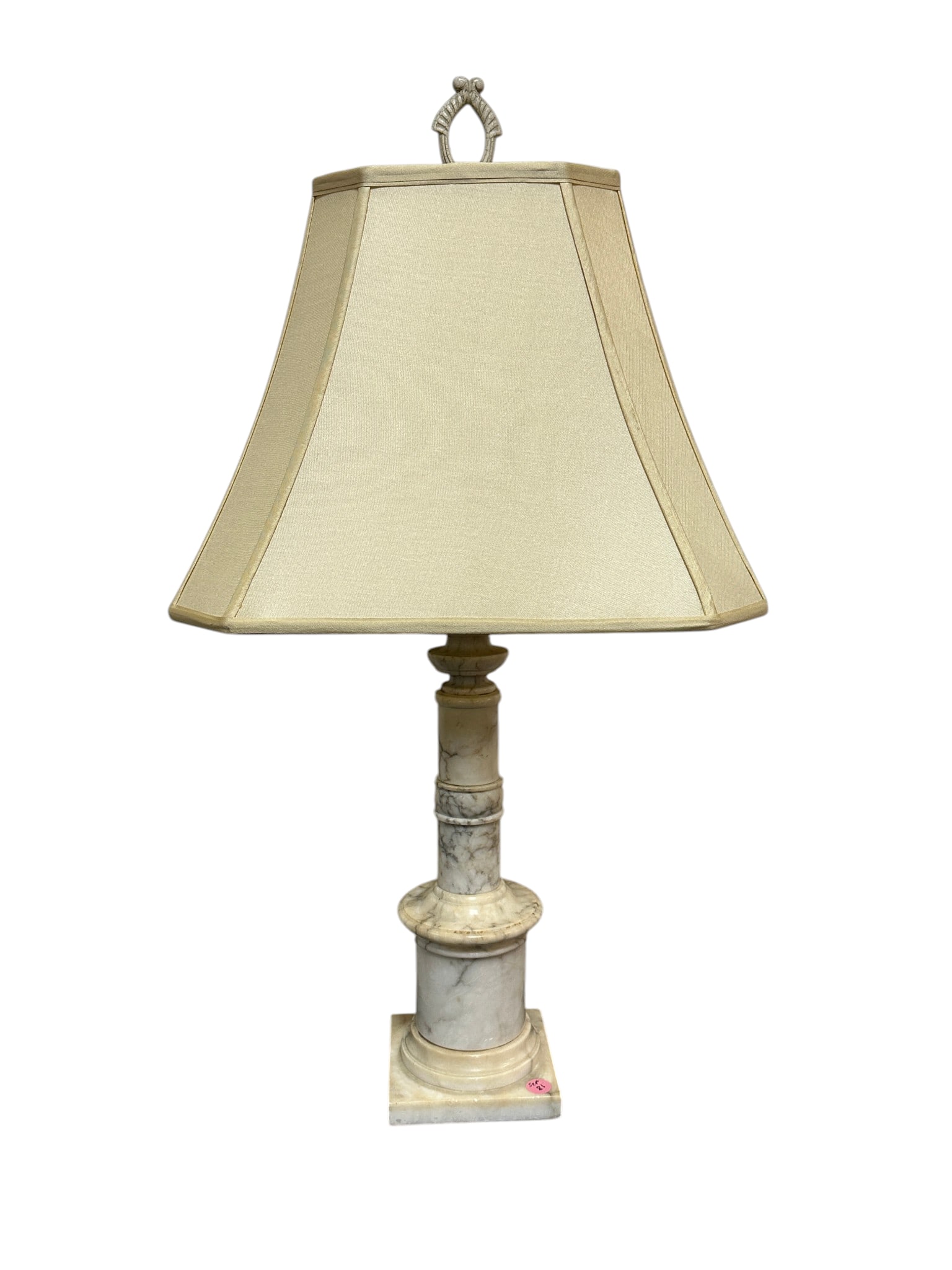VINTAGE ITALIAN CARVED MARBLE TABLE LAMP (1 of 5)