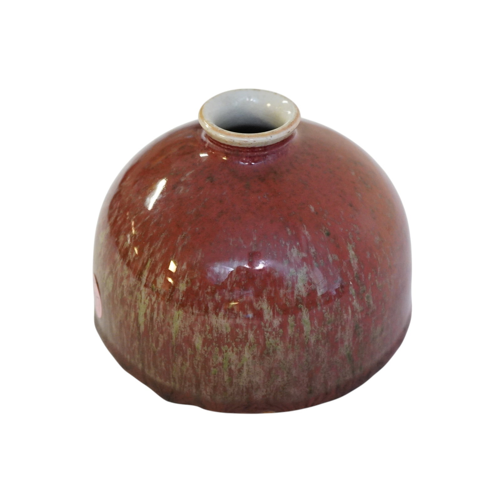 CHINESE PEACH-BLOOM PORCELAIN BEEHIVE WATER COUPE (1 of 3)