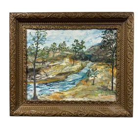 VINTAGE IMPASTO OIL STREAM IN THE OZARKS