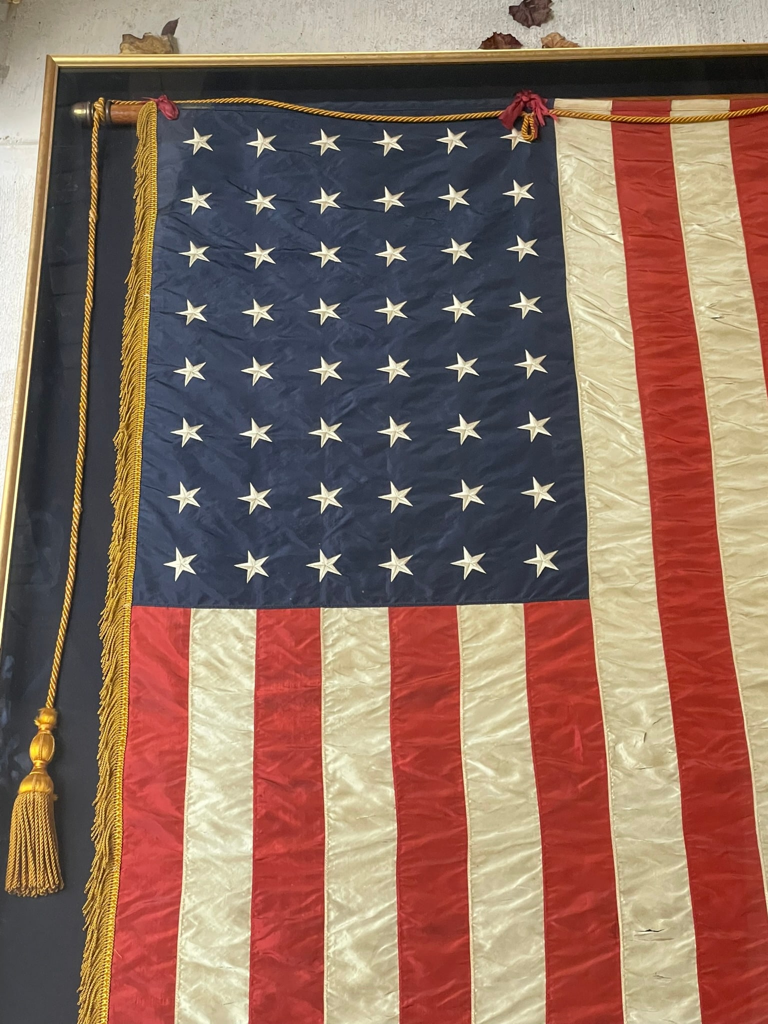 LARGE 48 STAR AMERICAN FLAG FRAMED - 2