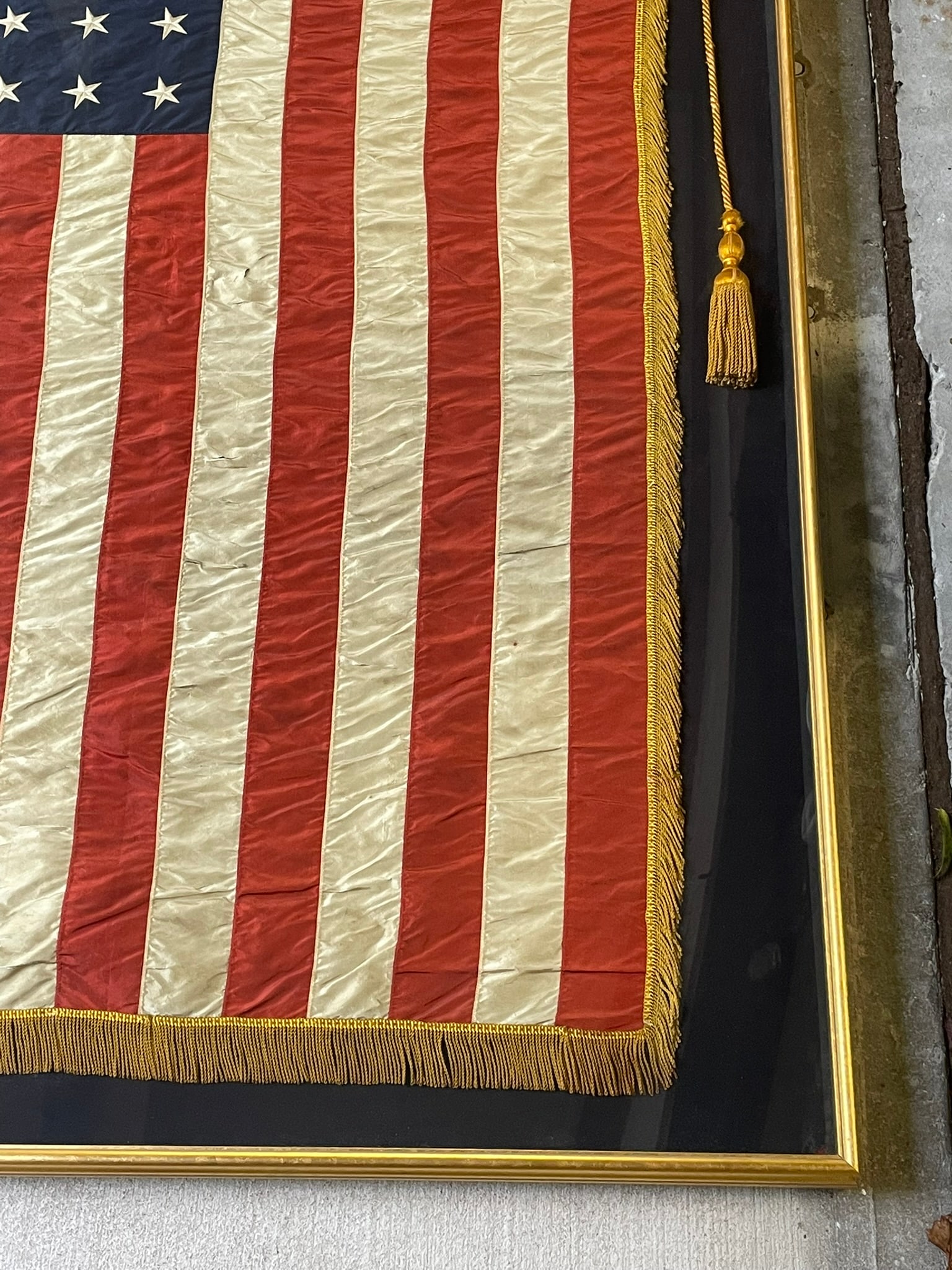 LARGE 48 STAR AMERICAN FLAG FRAMED - 4