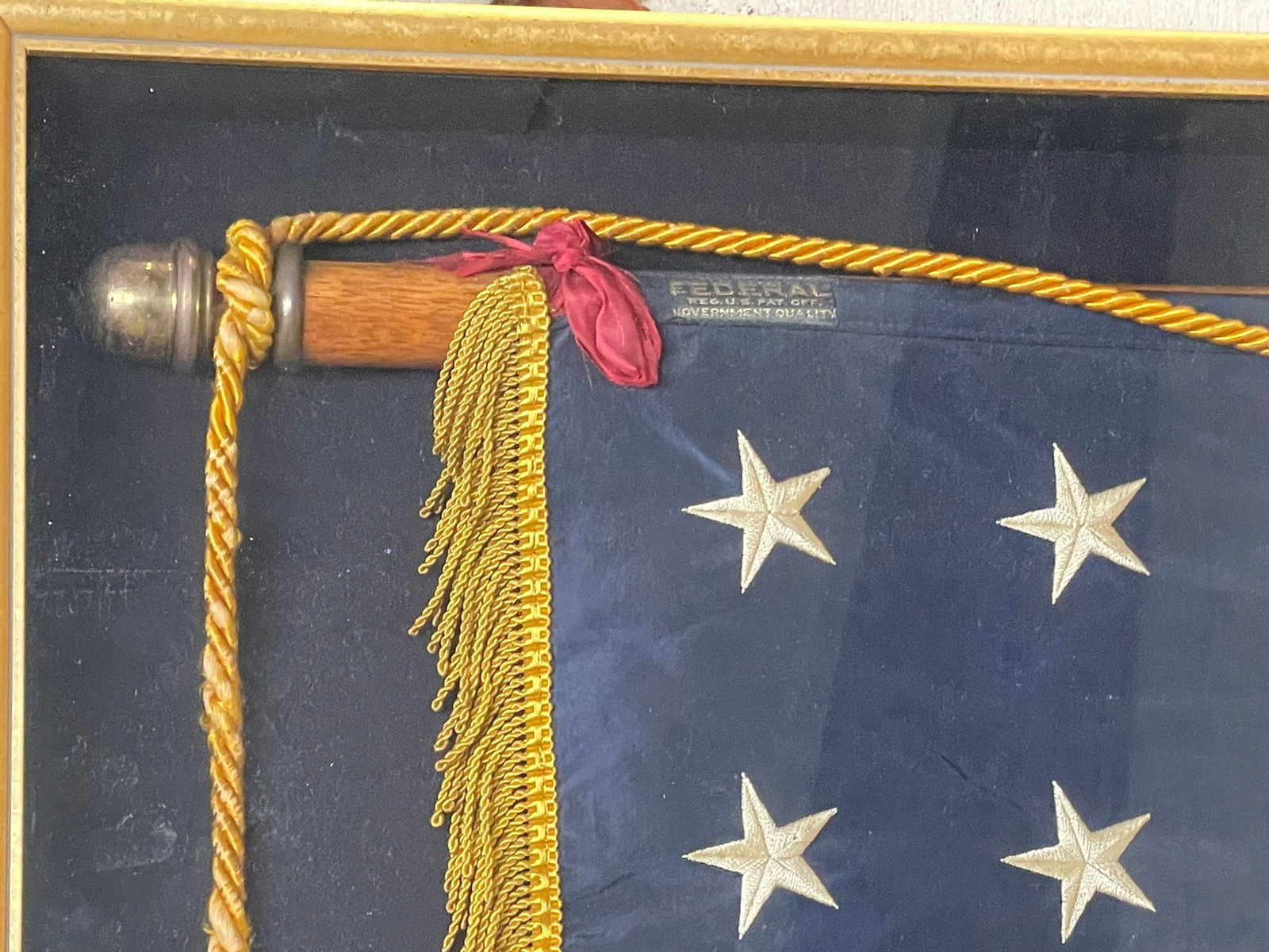 LARGE 48 STAR AMERICAN FLAG FRAMED - 7