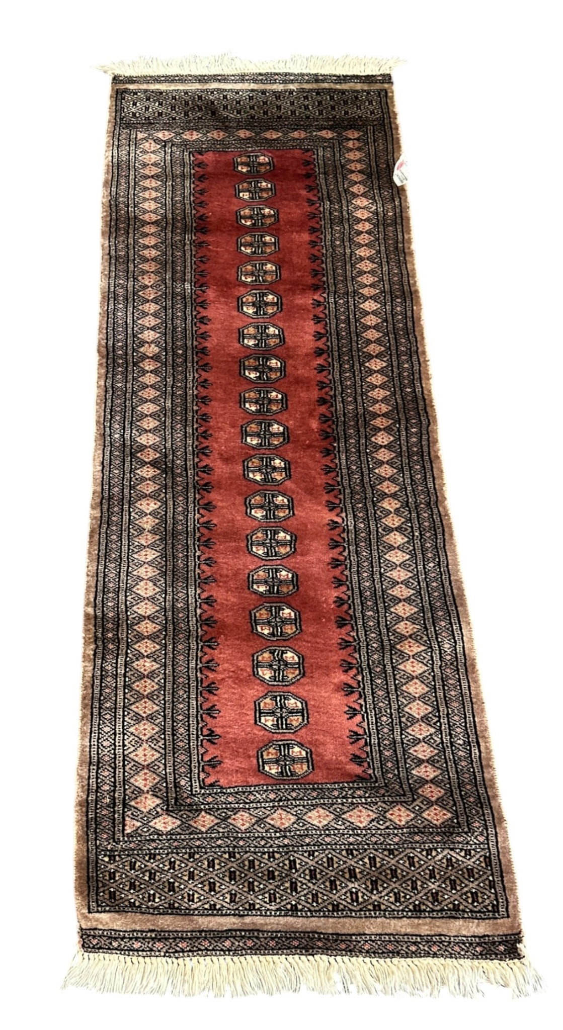 VINTAGE HAND KNOTTED BOKHARA RUNNER (1 of 4)