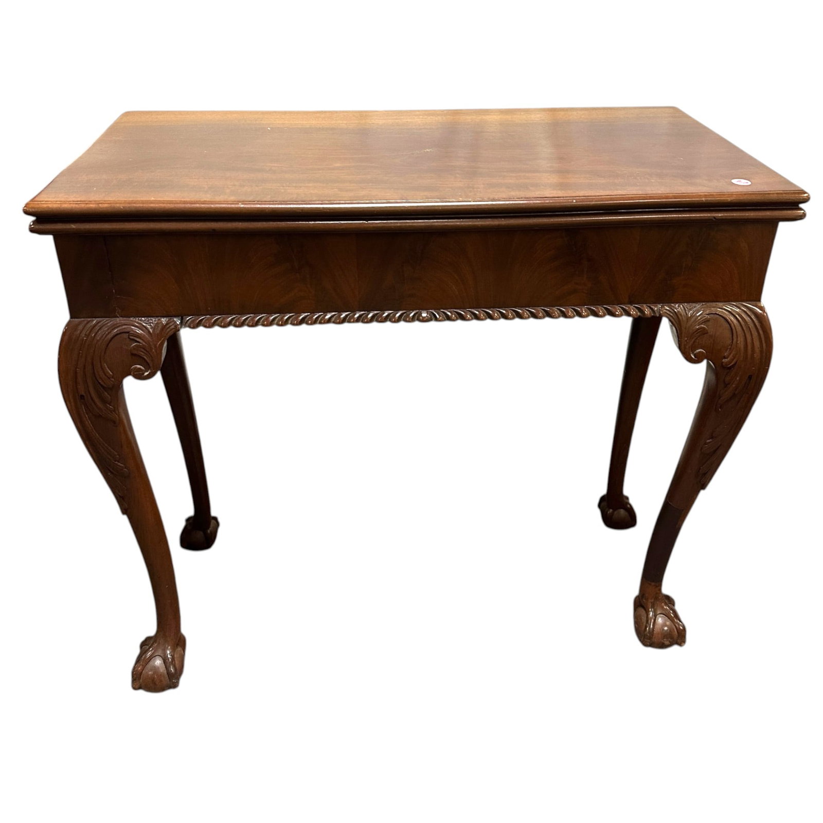 CHIPPENDALE STYLE FLIP TOP GATE LEG GAME TABLE (1 of 9)