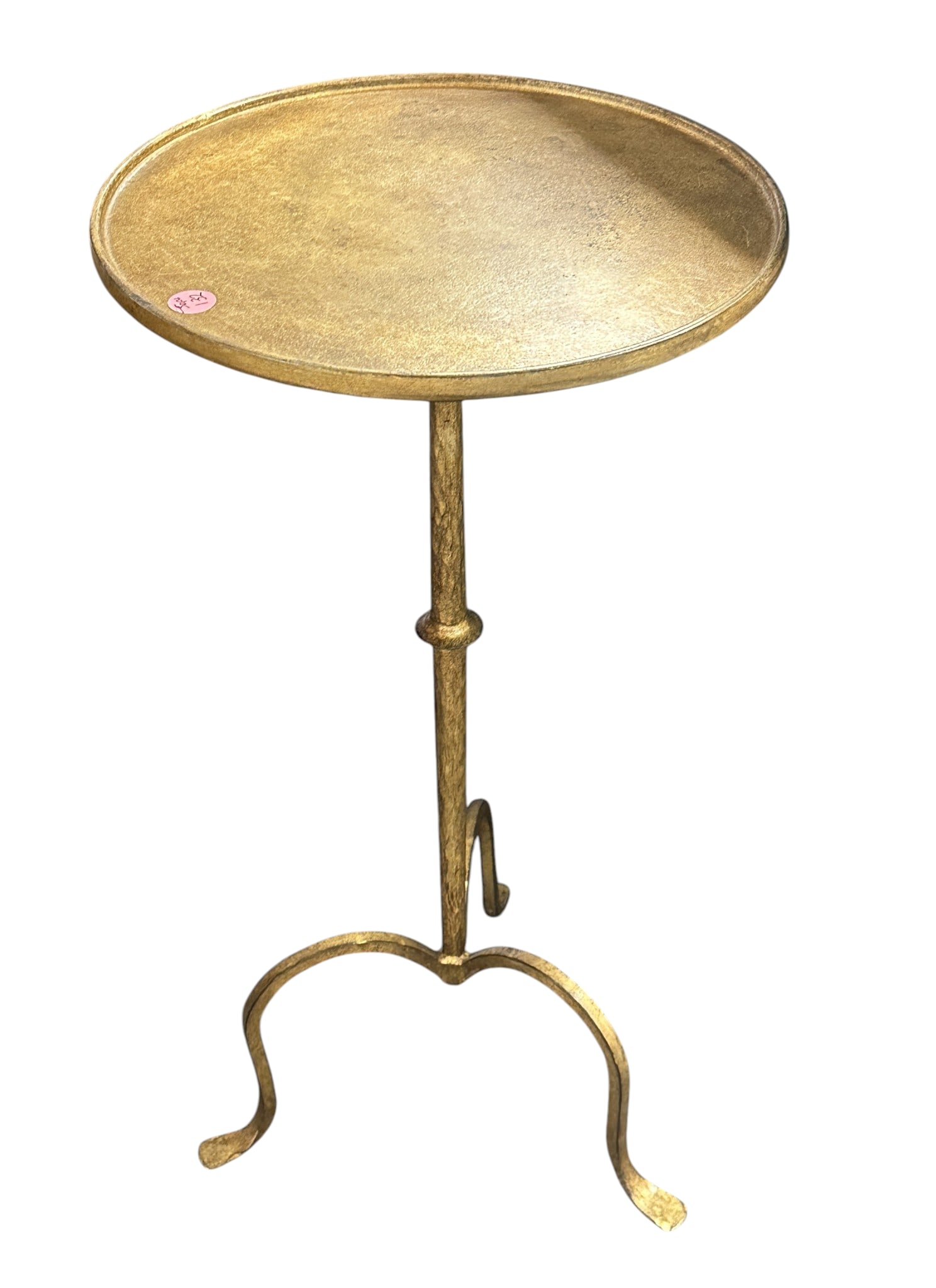 SPANISH STYLE GILT IRON ROUND MARTINI TABLE (1 of 1)