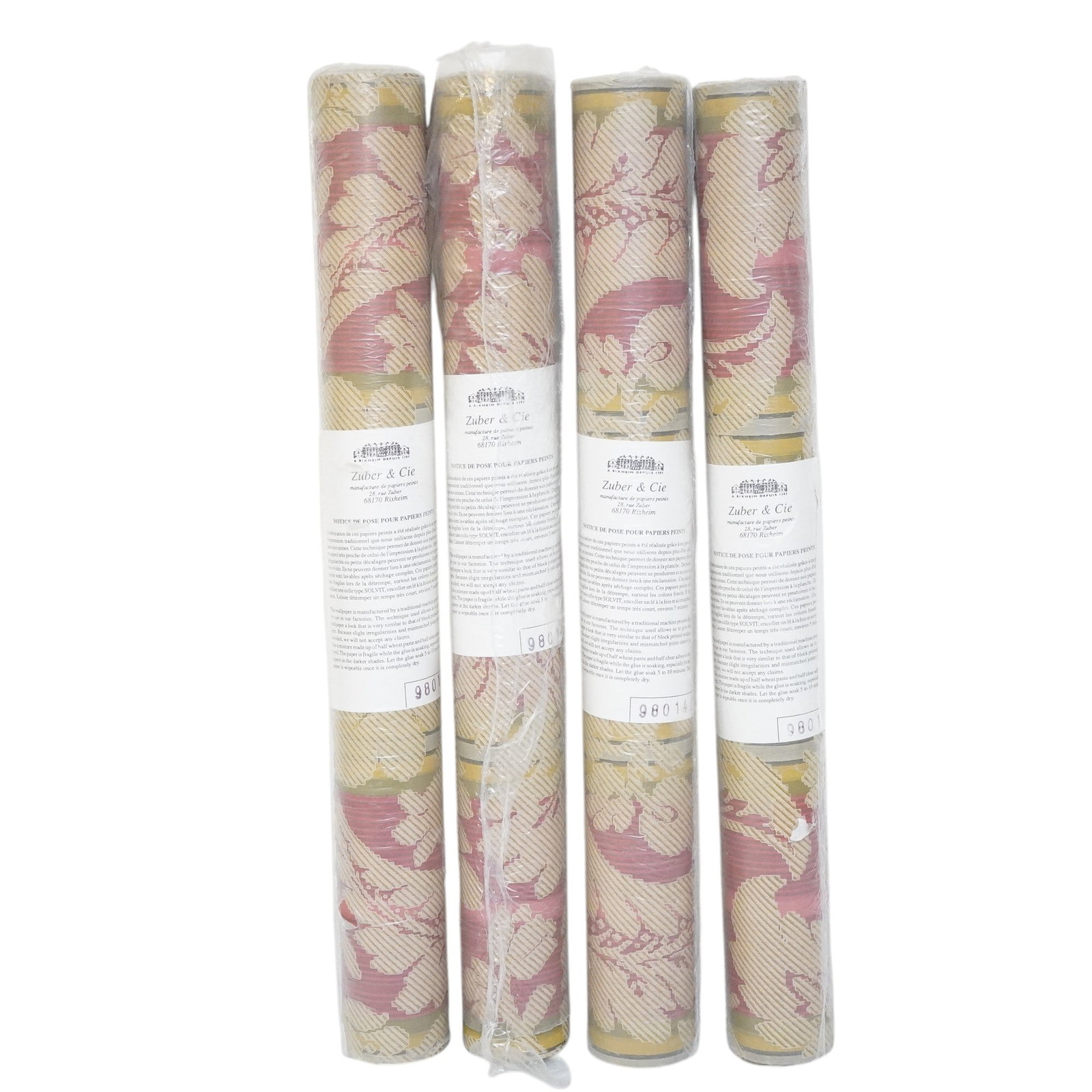 FOUR ZUBER & CIE FRENCH WALLPAPER ROLLS (1 of 4)