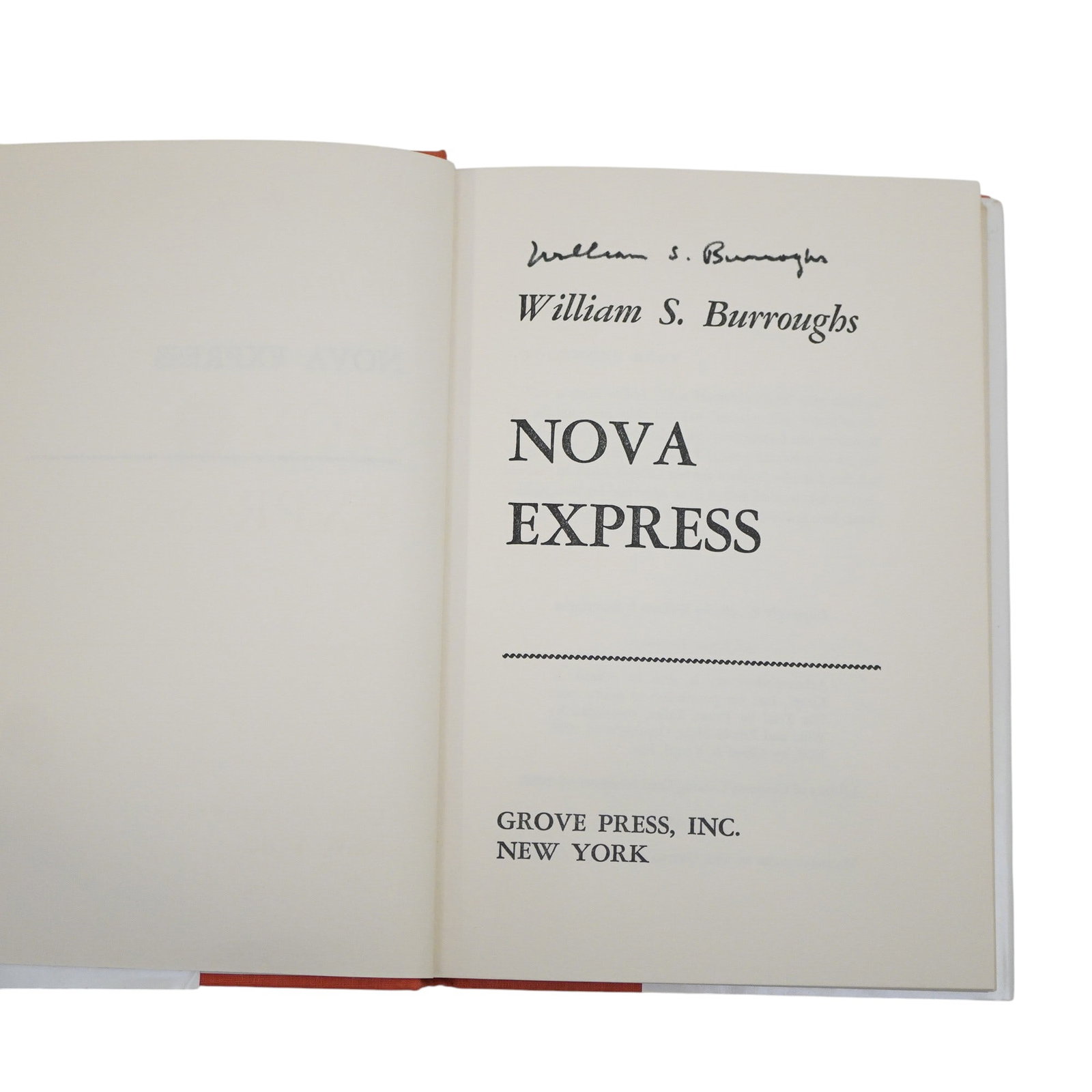 SIGNED WILLIAM BURROUGHS NOVA EXPRESS FIRST EDITION - 3