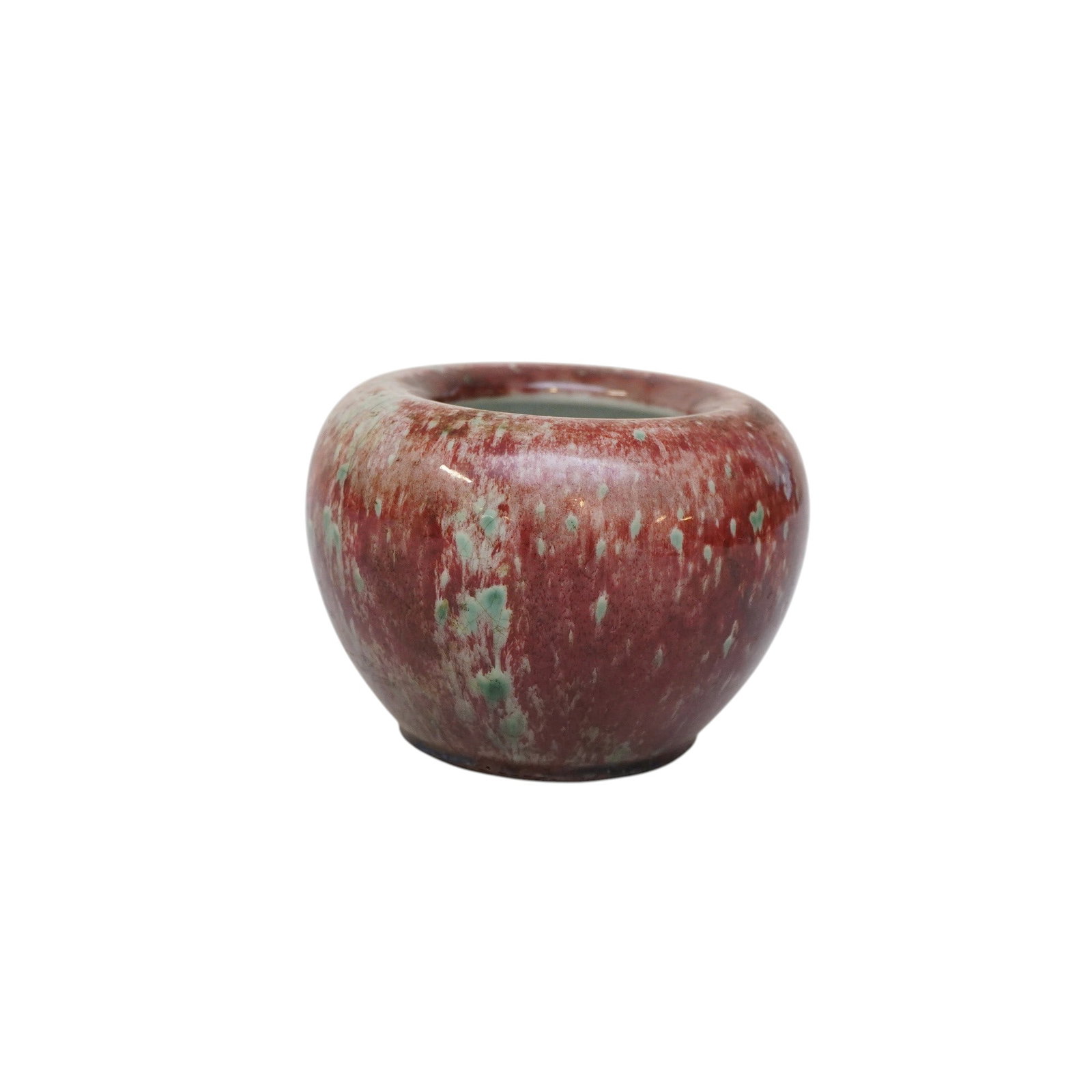 CHINESE PEACHBLOOM GLAZED APPLE-SHAPED JAR (1 of 3)