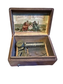 ANTIQUE SWISS 2 AIR CYLINDER MUSIC BOX, ERNST HOLWEISSIG NACHFOLGER