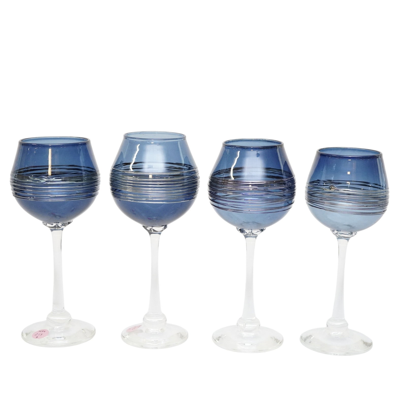 4 MINH DOUGLAS MARTIN SILVER SPUN WINE GOBLETS (1 of 3)