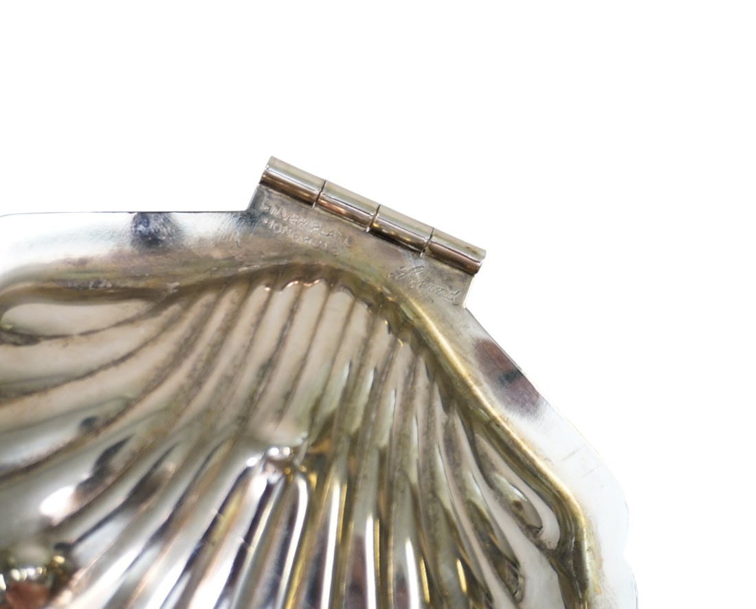 SILVER PLATED CLAM SHELL CAVIAR DISH - 3