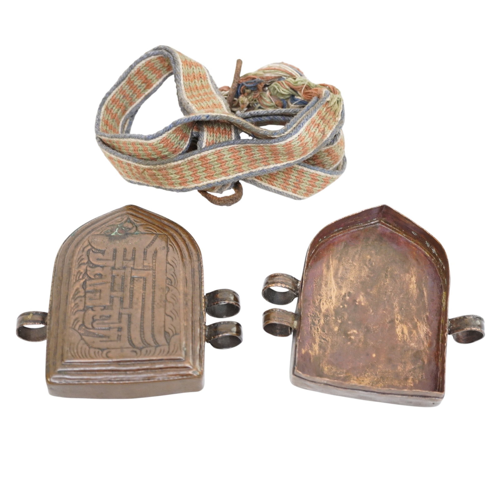 HAND FORGED BRONZE TIBETAN GHAU RELIQUARY PRAYER BOX (1 of 4)