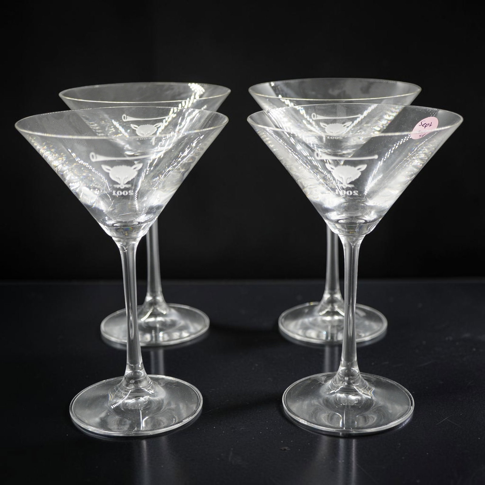 4 SCHOTT ZWEIZEL MARTINI GLASSES 2001 FOX HUNT (1 of 3)