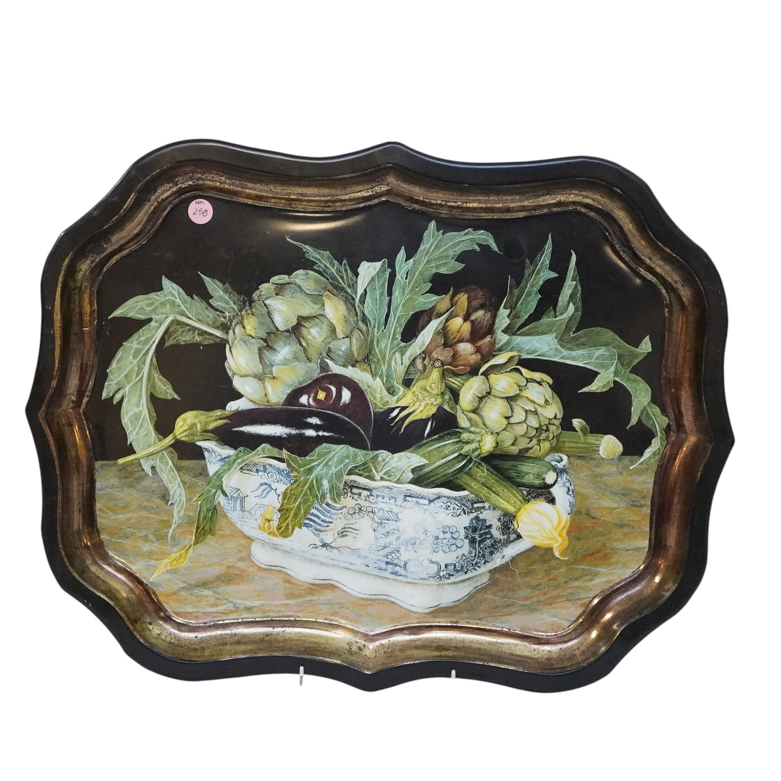 KELLER CHARLES TOLEWARE ENGLISH SERVING PLATTER (1 of 2)