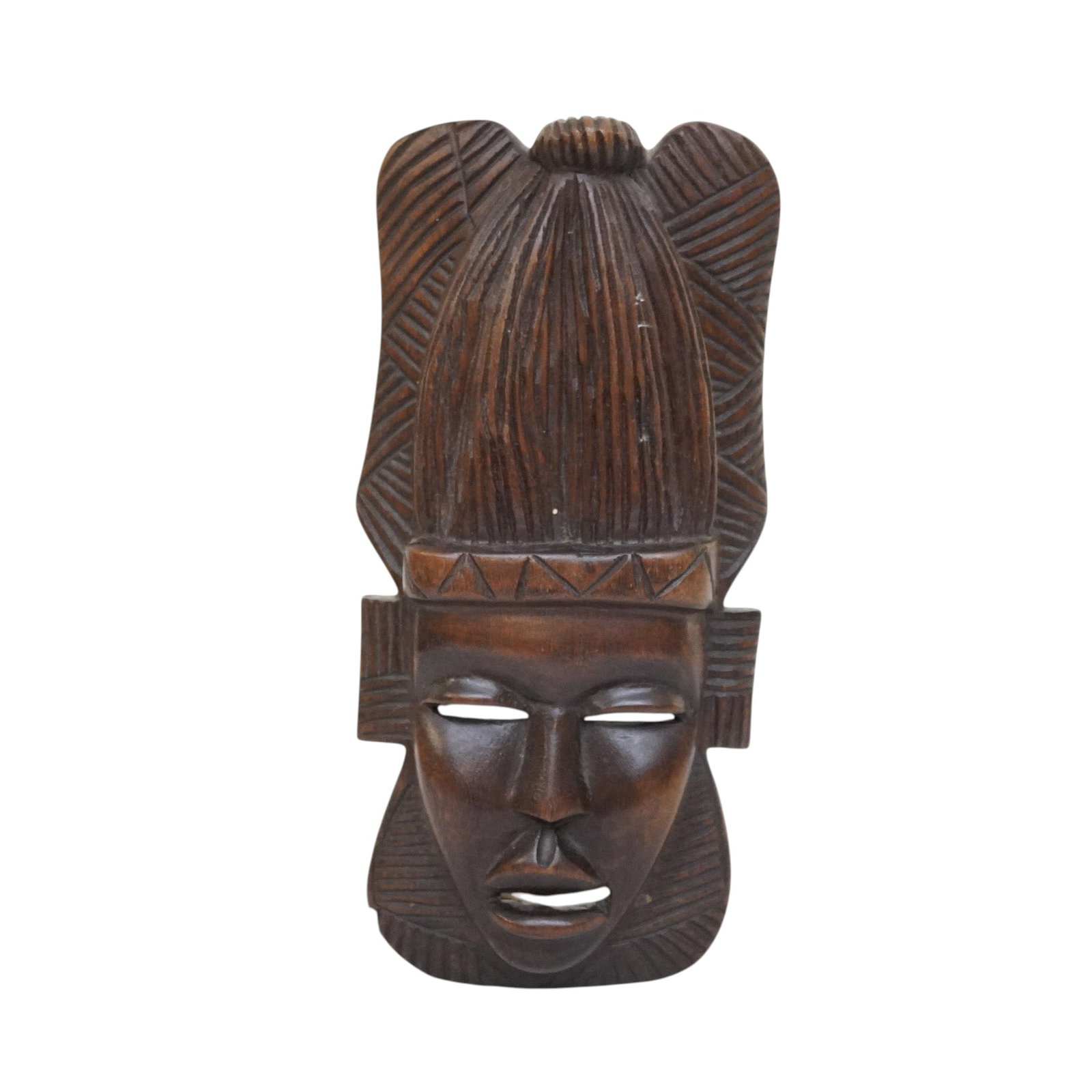 HAND CARVED AFRICAN WOOD WALL MASK (1 of 2)