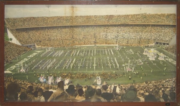 Authentic Orange Bowl Framed 1960 Mural