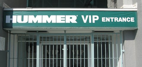 Authentic Orange Bowl Hummer VIP Sign